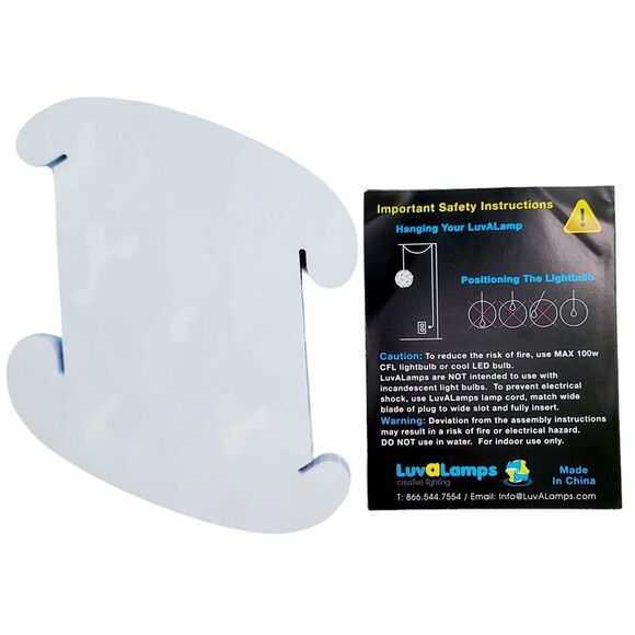 Camo Blue Puzzle Lamp Kit 30 Pieces DIY FanLampz Light & Cord Not Included - Picture 2 of 3